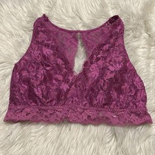 Soma Medium Bralette Pink Lace Embraceable Wireless Floral