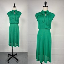 Платье Vintage 70s Sheer Green Acrylic