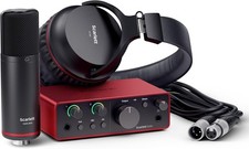 Focusrite Scarlett Solo Studio Recording  Microphone  Headphones