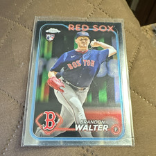 Topps Chrome 2024 Brandon Walter Red Sox Rookie RC #254 Baseball Card. rookie card picture