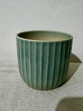 Ceramic Indoor Medium Rounded Plant Pot, No Drainage Holes, Used.