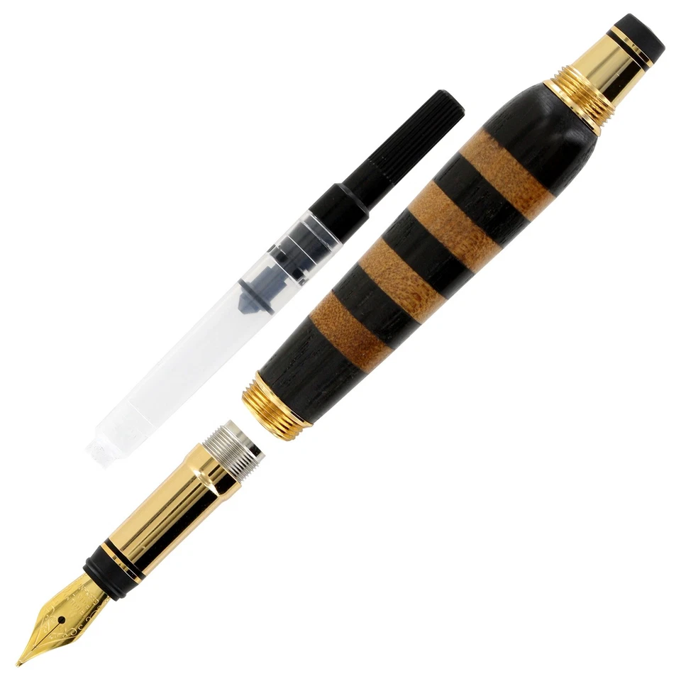 Pluma Estilográfica Allegory Dynamo Hecha a Mano en Madera Antigua Foto 4 de 4