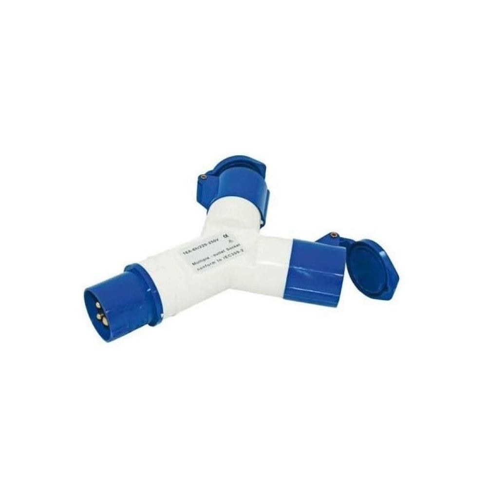 MAINS LEAD HOOKUP PLUG 3 WAY 16 AMP SPLITTER FOR CARAVAN OR MOTORHOME - Image 4