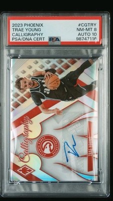 2023 Phoenix Trae Young CG-TRY Calligraphy Auto /49 PSA 8 Auto 10  Hawks 3A