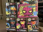 Funko Pop Marvel BlackLight Bundle Thor Iron Man Spider-Man Dr. Strange Captain