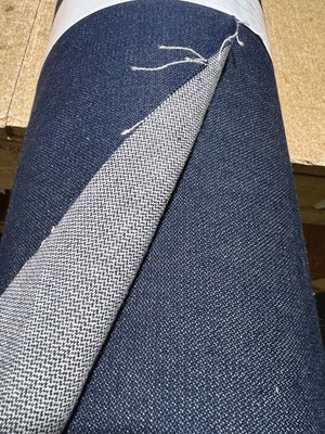 Navy Blue Denim 100% Cotton Canvas 10 oz Fabric 66  Wide Premium - by yard