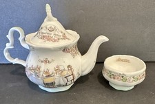Royal Doulton Brambly Hedge Miniature Tea Service Set Teapot Sugar Bowl