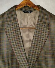 NEW 42R Jos A Bank Sport Coat Men's Wool Check Blazer 2 Button Jacket