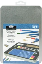 Royal Brush RSET2307 Watercolor Pencil Art Set W/Tin-