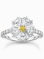 Thomas Sabo TR2493-051-4-54 Cocktailring Blume Mit Steinen Silber Damen