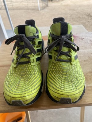 Adidas Energy Boost Shoes Mens Size 10.5 Neon Yellow Black Running Trainer BB345