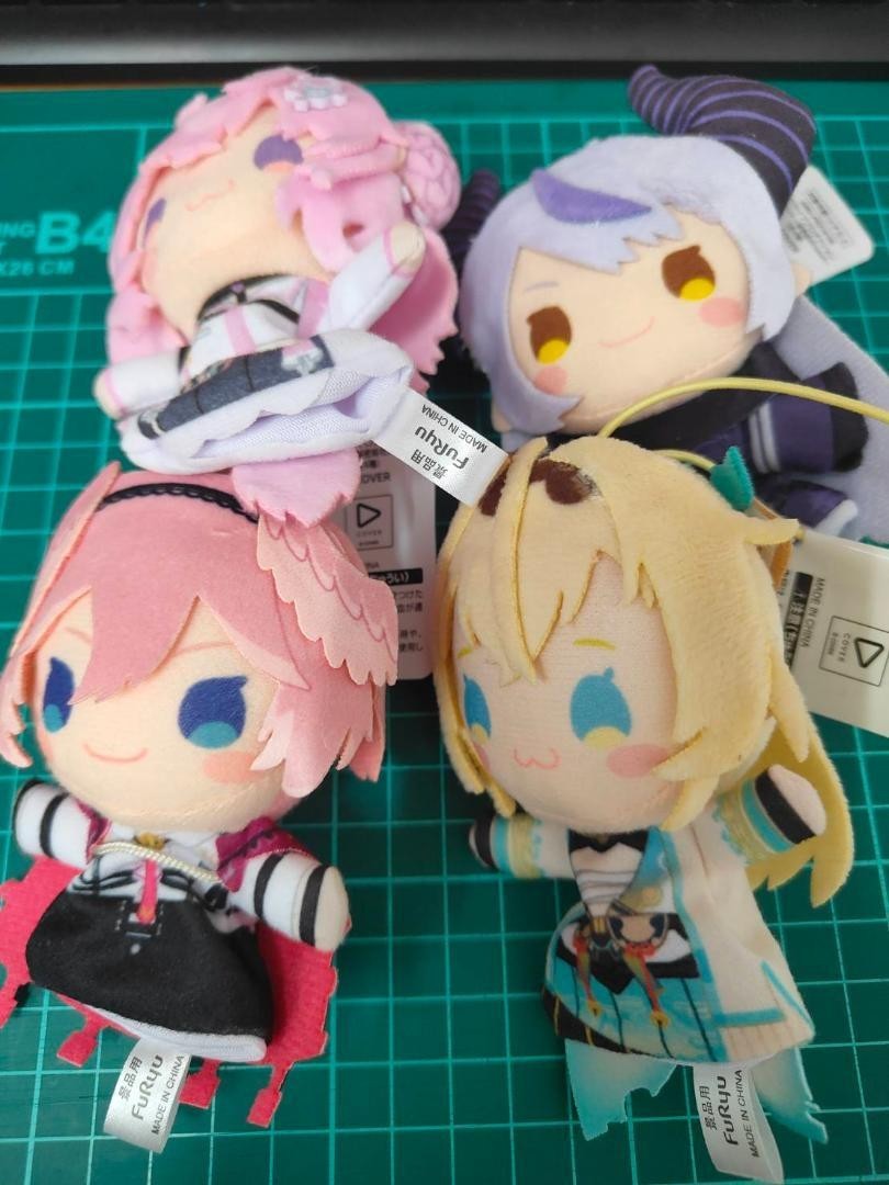 H*o様 みにちゅげ幻獣 ひとくちぷりんちゃん ぬいぐるみ Hololive Finger Puppet Plush Mascot secret society holoX set of 4