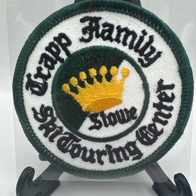 Vintage Ski Resort Patch TRAPP FAMILY Stowe Ski Center  Vermont Skiing Lodge