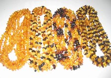 Lot of 20 Natural Baltic Amber Necklaces 13" Genuine Handmade Jewelry