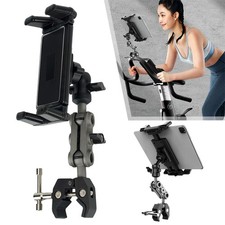 iPad Holder for Exercise Bike Tablet Mount Clamp Bracket Adjustable Phone Holder