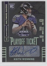 2014 Panini Contenders Playoff Ticket /199 Keith Wenning (Seat Row Sec) Auto 2d9