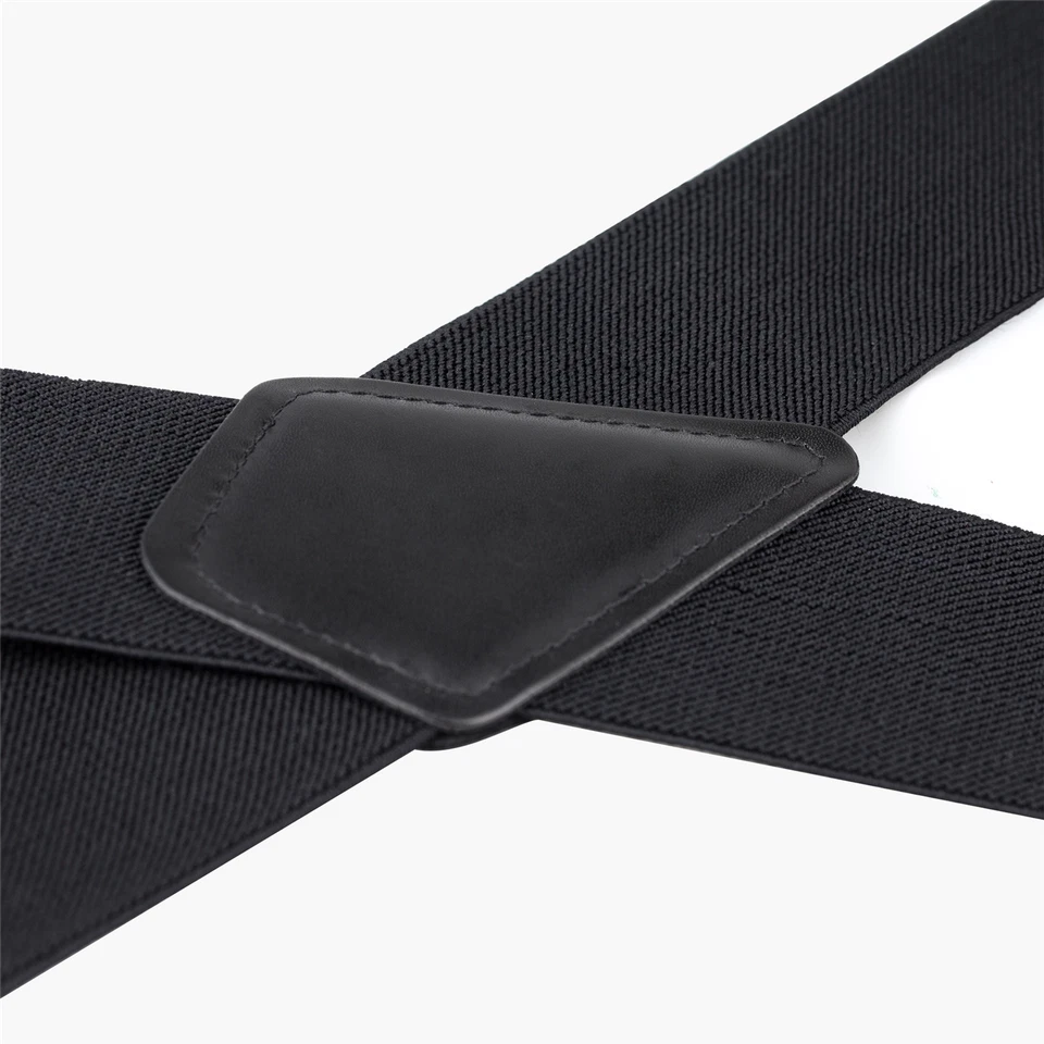 Buyless Moda Hombres Tirantes 48" Elástico Ajustable Resistente 2" Ancho X Espalda Foto 3 de 4