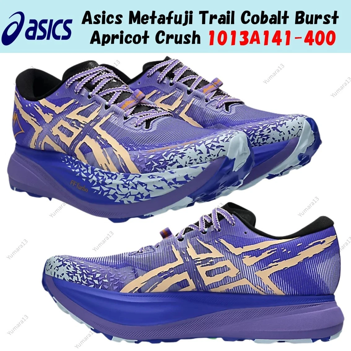 Asics Metafuji Trail Cobalt Burst Apricot Crush 1013A141-400 Men's Size
