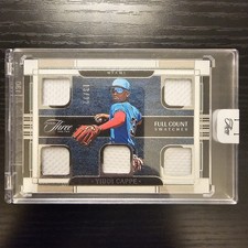 Yiddi Cappe 2024 Panini Three and Two Full Count Swatches #/32 Quad Jersey