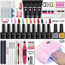 Gel Nail Polish Kit With UV Nail Lamp Electri...