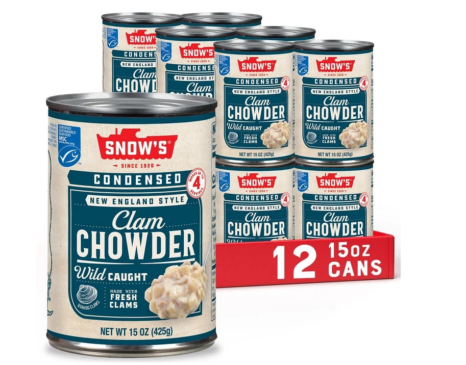 Snow's Condensed New England Clam Chowder, 15 oz Can (Pack of 12)