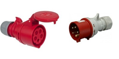 CEE  Stecker mit/ ohne Phasenwender Drehstrom Stecker Steckdose 16A 32A  5-polig