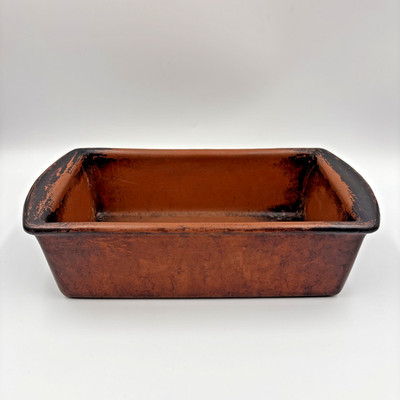 Vintage COPCO 401 Red Terra Cotta Bread Loaf Pan Baker AU7 Clay USA