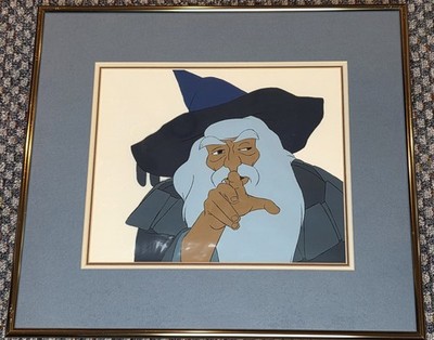 LORD OF THE RINGS PRODUCTION ANIMATION CEL OF GANDALF USED IN THE 1978 FILM COA