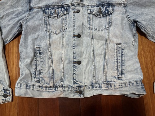 Denim Blue Acid Stone Wash RIPCURL Jacket Womens size L - Picture 2 of 10
