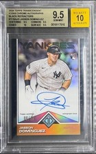 Jasson Dominguez 2024 Topps Transcendent Rookie Auto Black Refractor /10 BGS 9.5