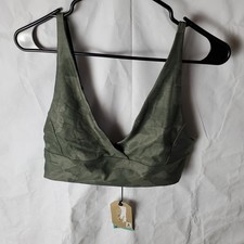 Prana Sports Bra Women's M Sage Camo Green Layna Brami Bralette Active New