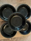 LOT OF 5  Vintage Black Fiesta Ware Cereal Bowls 7" USA