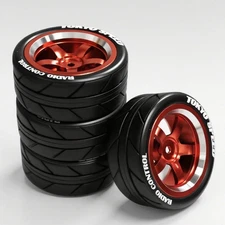 1/10 On road Rc Car Aluminium Wheels Rims Tires For Yokomo Mst HSP D4 Hpi Tamiya