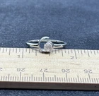 Sterling Silver & Diamond Gemstone Ring- 1.7 Grams- Size 8- Vintage Estate Find