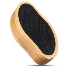Glass Foot File Callus Remover with Bamboo Handle 1 Count Pack of 1 , Wood