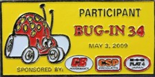 Bug-in 34 Event Dash Plaque - Vw Volkswagen Car Show Drag Racing Cal-look