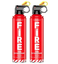 2-Pack Fire Extinguisher for Home, Kitchen, Car, and Grill with Mounting Bracket
