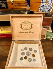 11 Pieces Quality US Type Coins in Cigar Box! - 1890s to 1950s - Free Ship