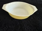 Vintage Pyrex Yellow Two Handled Oval Casserole Dish No Lid  1.5 Qt #043