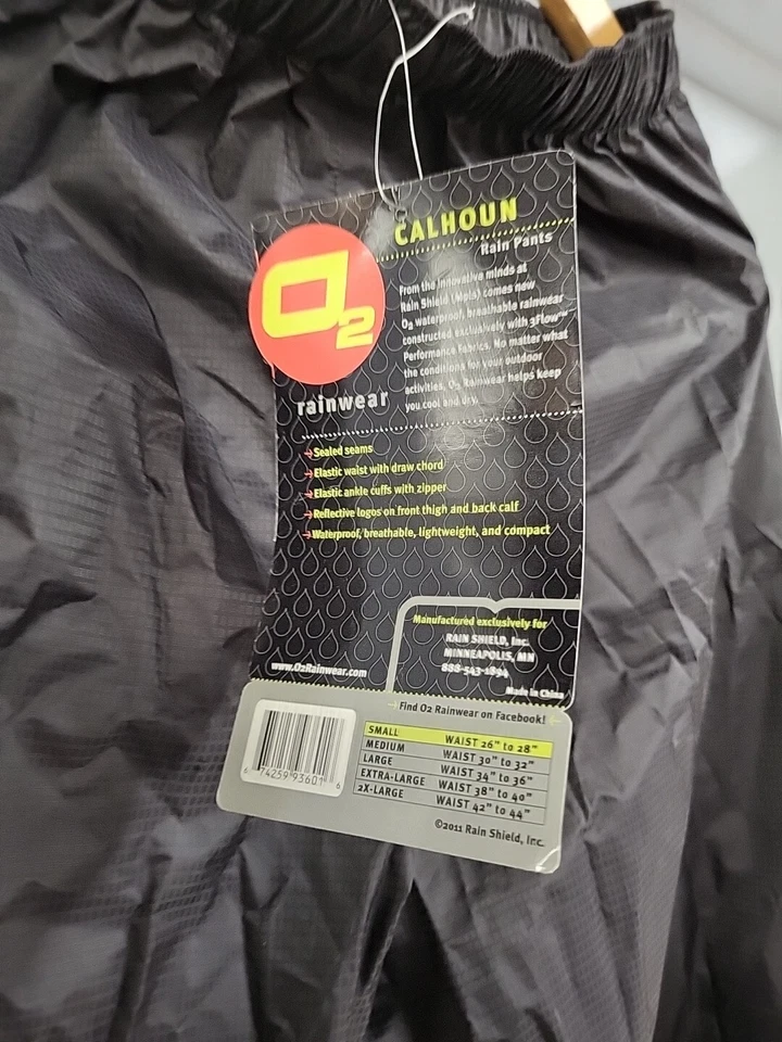 Pantalones de lluvia para ciclismo Rain Shield O2 Calhoun pequeños a prueba de agua nuevos Foto 4 de 4