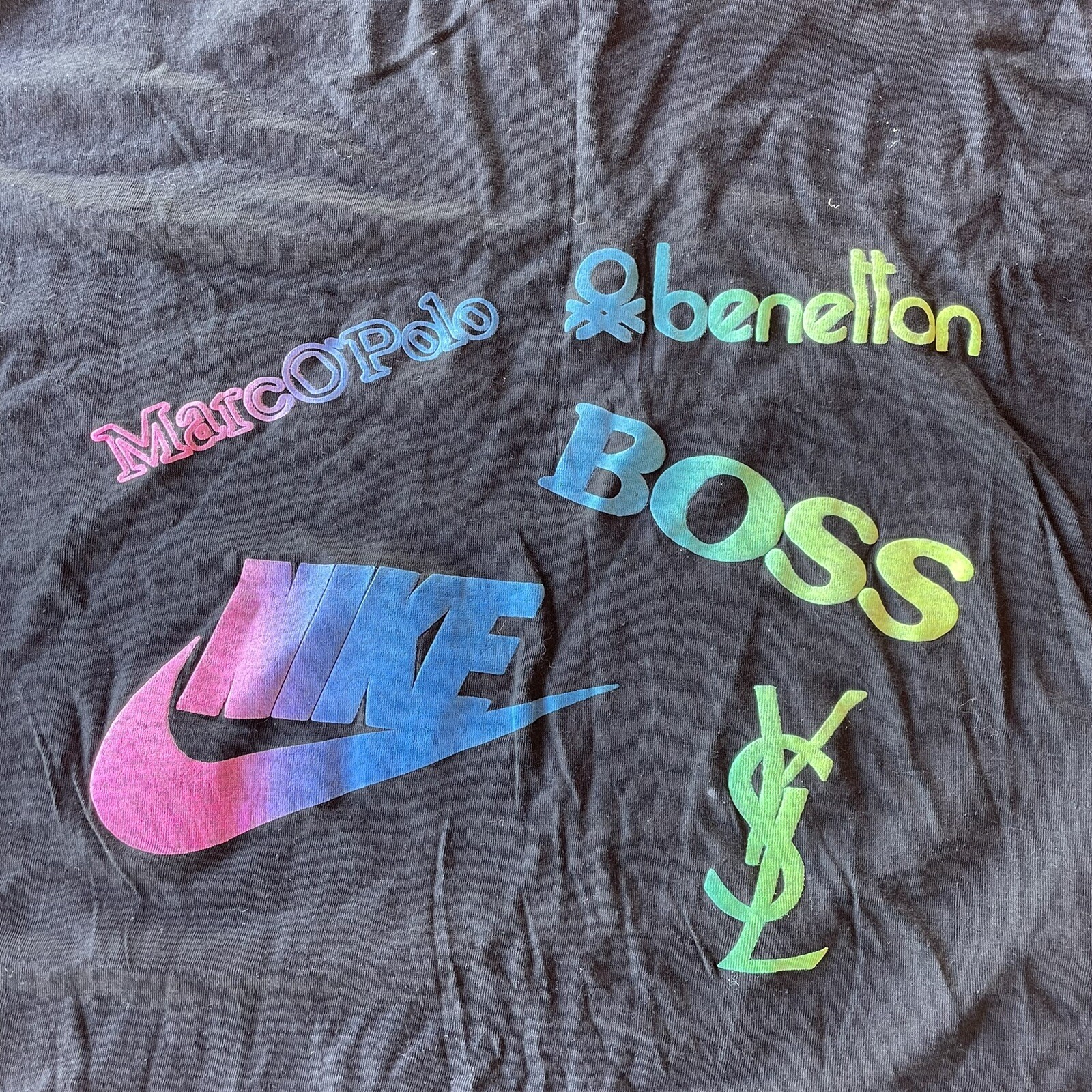 Camicia vintage promo uomo xl nera nike benetton hugo boss yves saint laurent