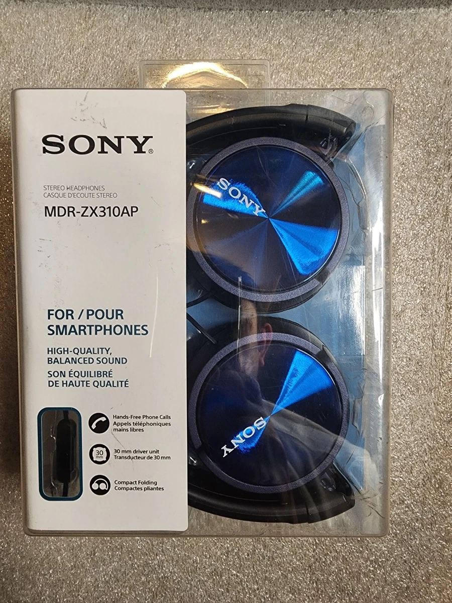 Sony MDR-ZX310AP Blue Over the - 27242869691 | Ear Headset eBay Packagin New Brand - Damaged Stereo