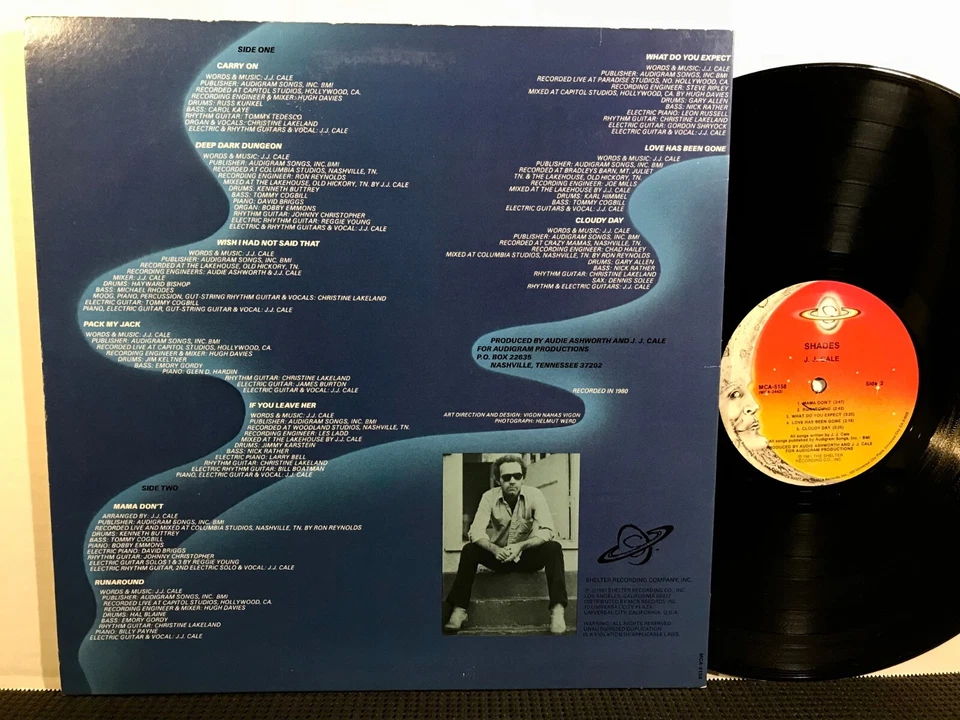 J.J. CALE Shades LP SHELTER MCA-5158 STEREO PROMO 1981 Rock - Image 2 of 2