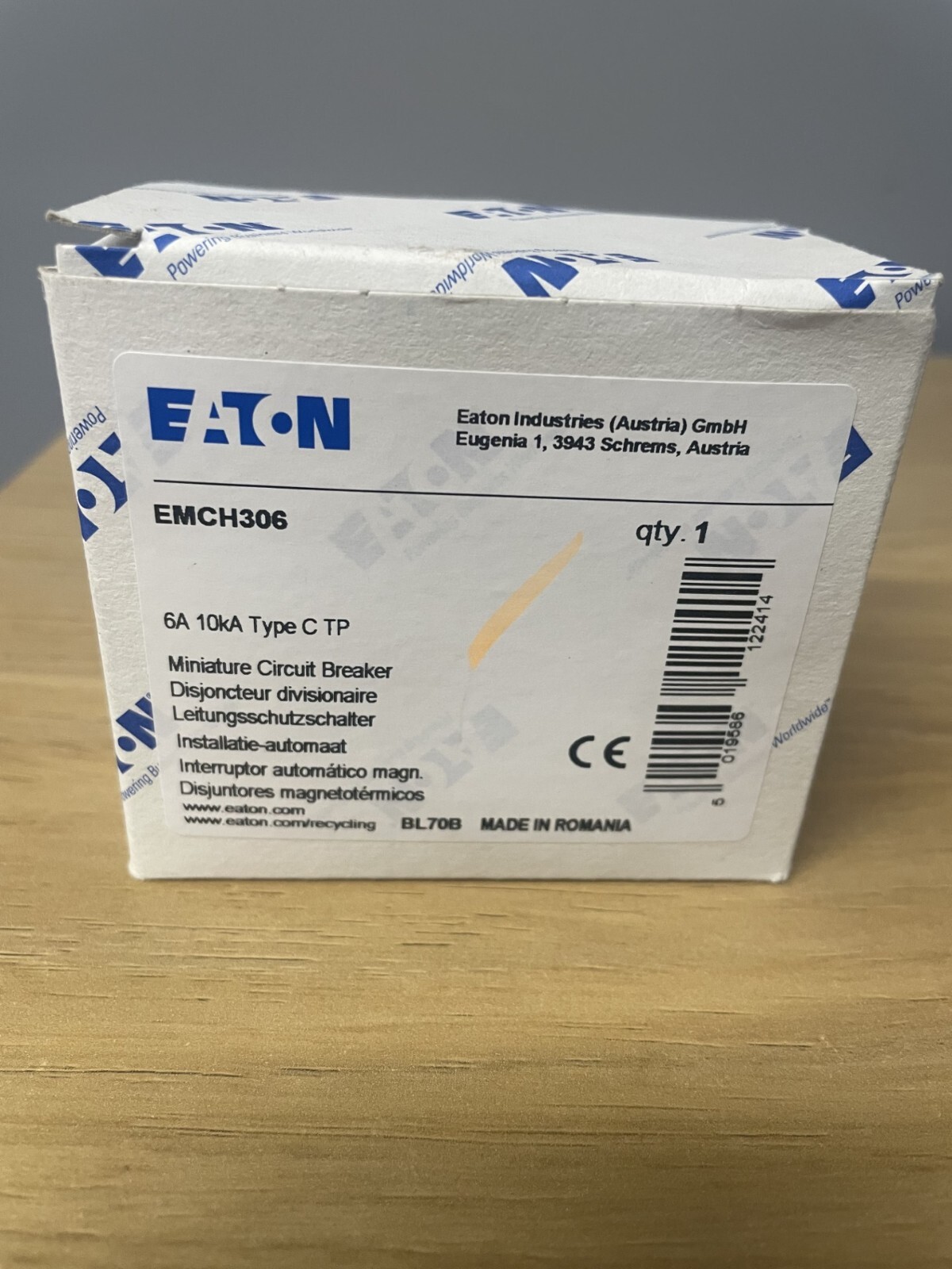 Eaton EMCH306 MCB 6A 10KA Type C TP