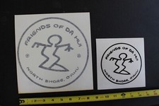 Friends Of Da Hui North Shore Hawaii OG Vintage Surfing STICKER DECAL - Lot of 2
