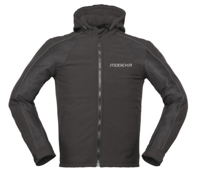 MODEKA Motorradjacke CHUCK AIR schwarz Softshell CE mit Protektoren Gr. XXL