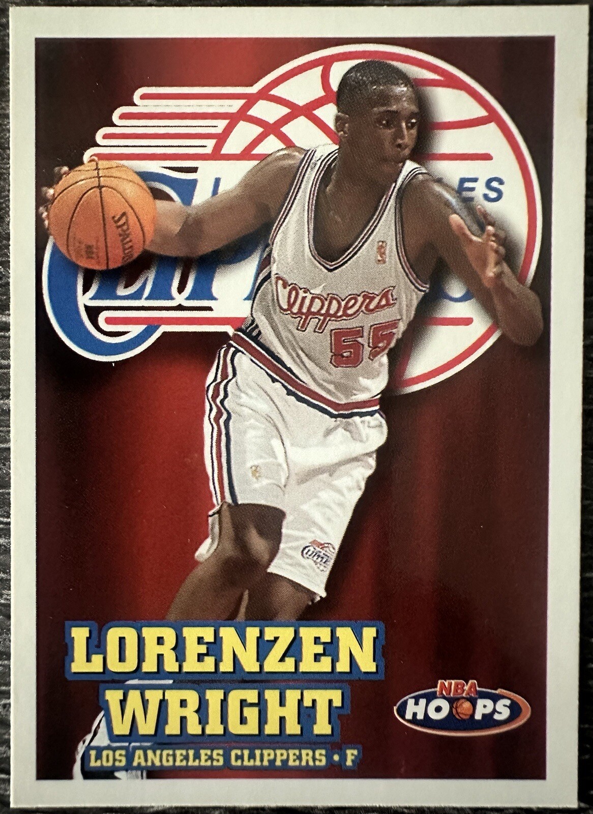 Lorenzen Wright 1997-98 NBA Hoops #74 Los Angeles Clippers, Excellent Condition