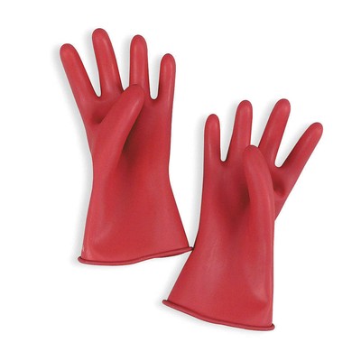 SALISBURY E0011R/9H Elec. Insulating Gloves,Type I,9-1/2,PR1 3NEA9