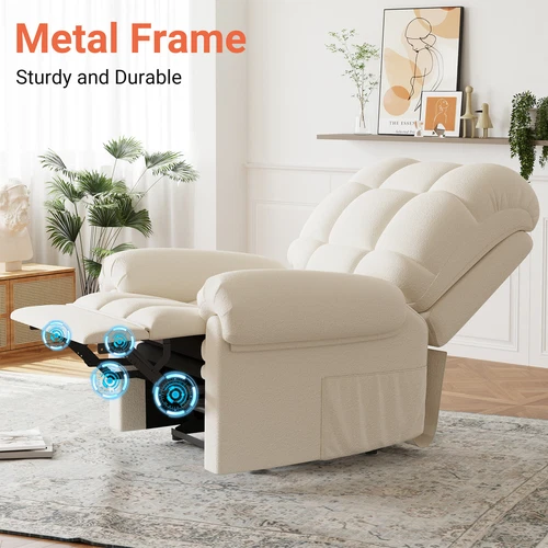 Teddy Fleece Relaxsessel Elektrisch Massagesessel Liegesofa mit Liegefunktion DE - Bild 5 von 32