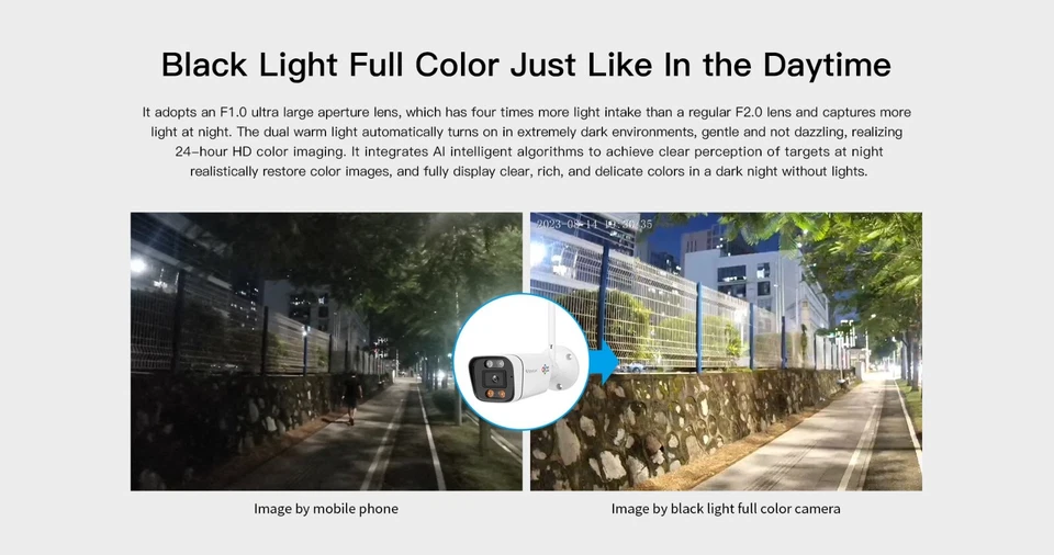 Vstarcam CS58Q-UV 4MP Black Light Full Color HD WiFi Camera IP67 Waterproof Cam - Image 4 of 4